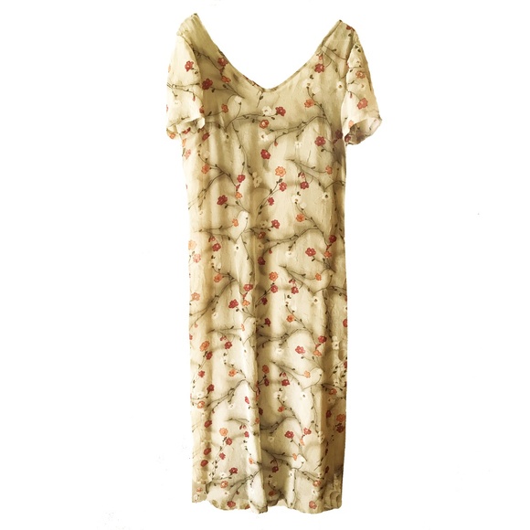 NWOT MAJORCA GEORGETTE POPPY PATTERN DRESS SIZE S - Picture 1 of 9